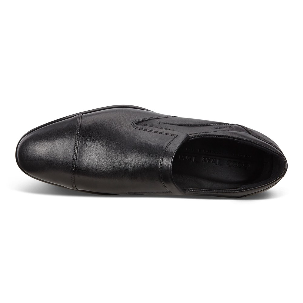 ECCO Mens Slip On Black - Citytray Shoes - MGL-641089